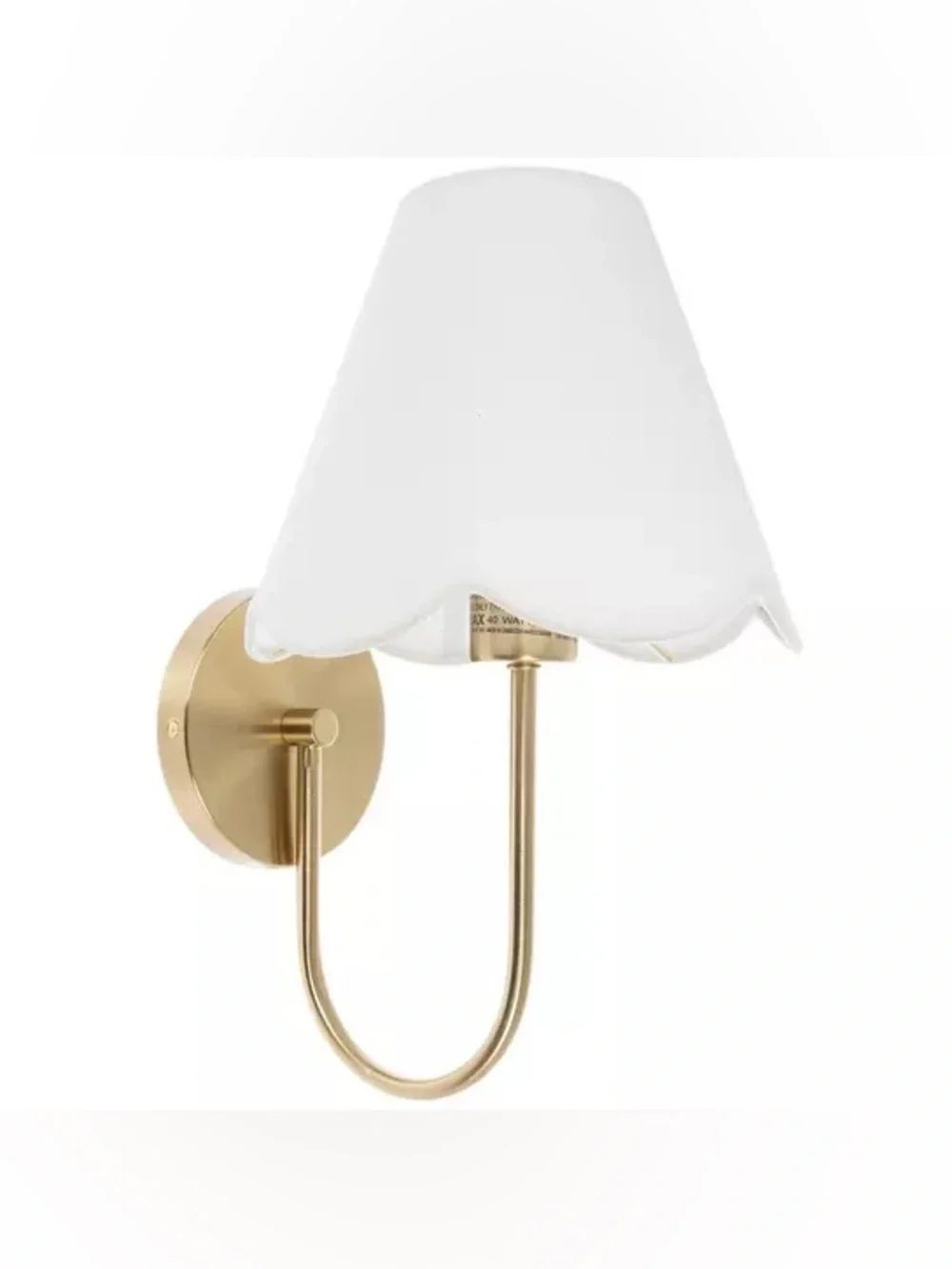 Scalloped Lampshade Convertible Wall Sconce